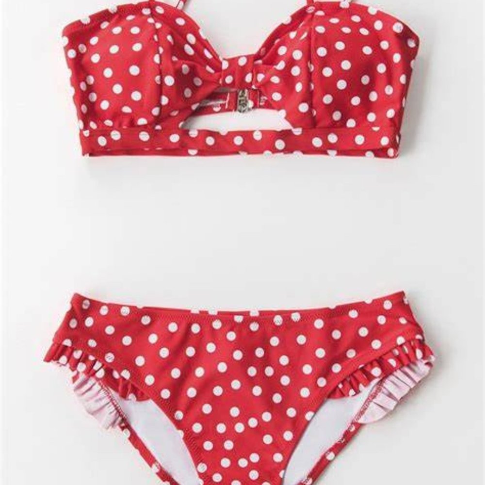 Cupshe Red Polka Dot Bikini - Size M